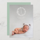 Einführung handgezeichneter Zweig-Foto-Geburt Ankündigung (Vorne/Hinten)