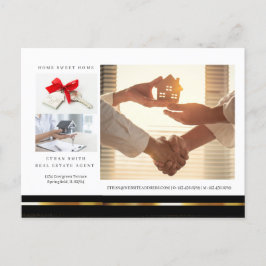 Einführung in das Black & Gold Real Anwesen Market Postkarte