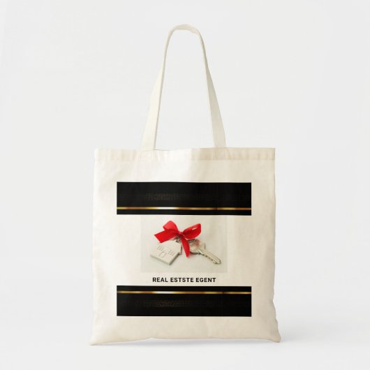 Einführung in das Black & Gold Real Anwesen Market Tragetasche (Vorne)