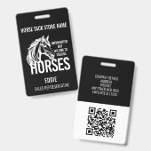 Einführung in den Verkauf von Pferden Ausweis (Vorder- & Rückseite)