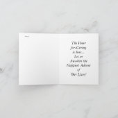 Einführung in der Zeit Feiertagskarte (Innenseite)