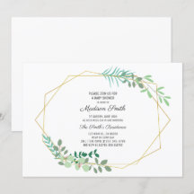 Einführung in die geometrische und grüne Babydusch