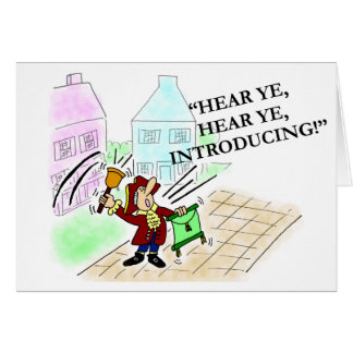 Einführung in die Grußkarte des Verkäufers