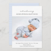 Einführung in Ihr neues Baby Custom Foto mit Info Ankündigung (Vorne/Hinten)