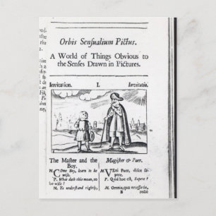 Einführung in "Orbis Sensualium Pictus" Postkarte