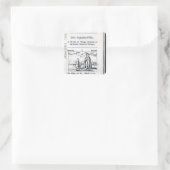 Einführung in "Orbis Sensualium Pictus" Quadratischer Aufkleber (Tasche)