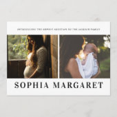 Einführung in unser neues Foto Birth Ankündigung (Vorderseite)