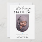 Einführung. Schwarz-Weiß-Schriftzeichen Ankündigung (Vorderseite)