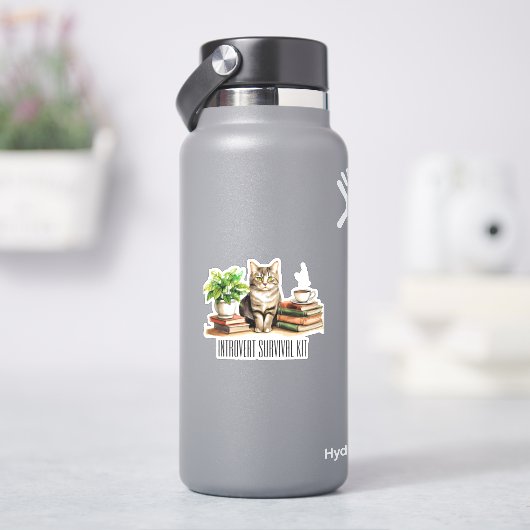 Einführung Überlebenskit (Katze, Pflanze, Kaffee, Aufkleber (HydroFlask)