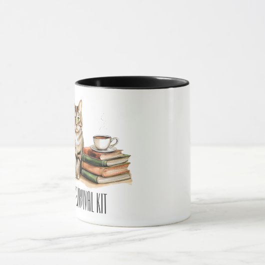 Einführung Überlebenskit (Katze, Pflanze, Kaffee,  Tasse (Zentrum)