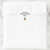 Einführung und Pflanze Runder Aufkleber (Tasche)