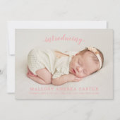 Einführung unseres Baby Foto Geburtsankündigung (Vorderseite)