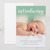 Einführung von Baby Foto Birth Ankündigung (Vorne/Hinten)