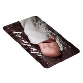 Einführung von Baby Girl Custom Foto Elegant Magnet (Rechte Seite)