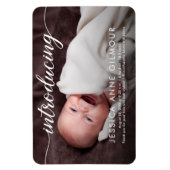 Einführung von Baby Girl Custom Foto Elegant Magnet (Vertikal)