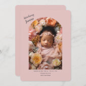 Einführung von Baby Girl Foto Geburtserklärung Einladung (Vorne/Hinten)