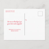 Einführung von Baby Girl Sweet Pink Foto Ankündigungspostkarte (Rückseite)