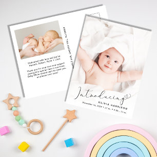 Einführung von Foto Birth Ankündigungspostkarte