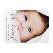 Einführung von Foto Script Birth Ankündigung Magnet (Horizontal)