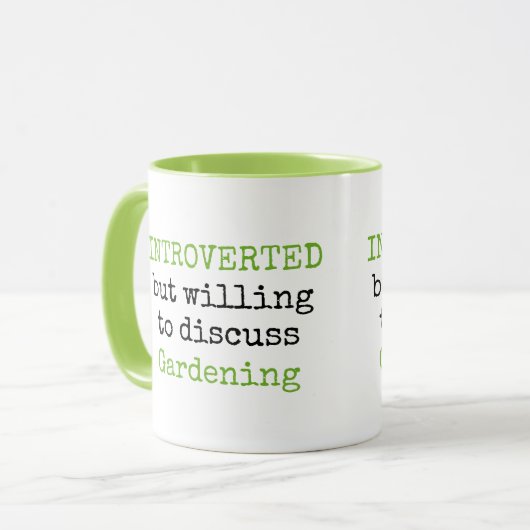 Einführung von Gartenarbeit Funny Quotes Tasse (Vorderseite Links)