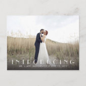 Einführung von Herrn + Frau Wedding Ankündigung (Vorderseite)
