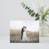 Einführung von Herrn + Frau Wedding Ankündigung (Stehend Vorderseite)