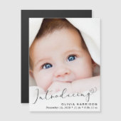 Einführung von Script-Foto-Geburtshinweise Magneteinladung (Vorne/Hinten)