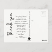 Einführung von Script Twin Baby Birth Ankündigung Postkarte (Rückseite)