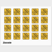Eingabe der Handbell-Zone Quadratischer Aufkleber (Blatt)