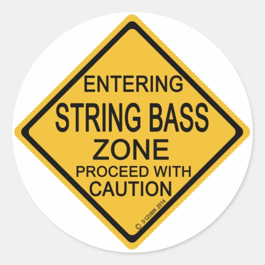 Eingabe der String-Bass-Zone Runder Aufkleber (Vorderseite)