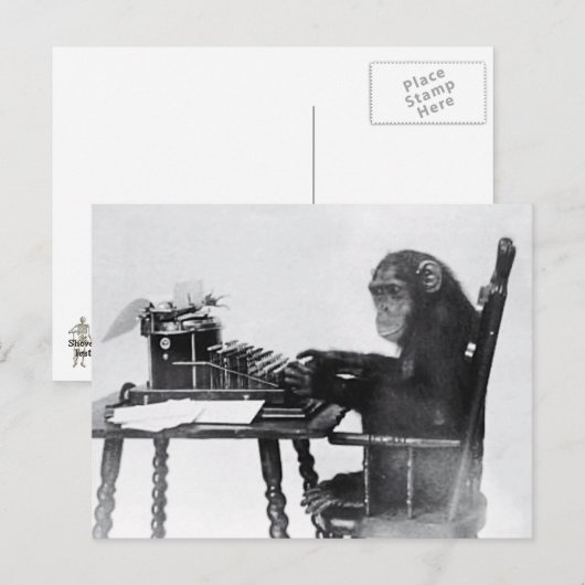 Eingabe des Affen Postkarte (Vorne/Hinten)