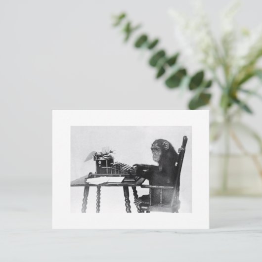 Eingabe des Affen Postkarte (Stehend Vorderseite)