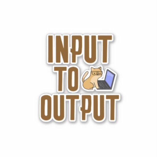 Eingabe in Ausgabe Aufkleber (Vorderseite)