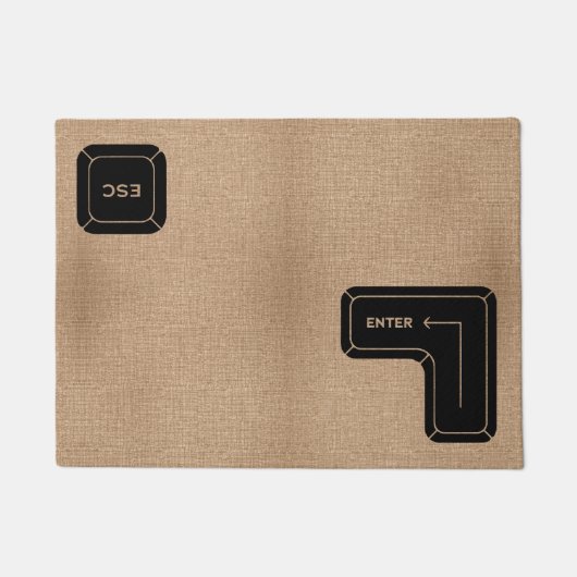 Eingabe und Escape-Taste Design Computer Funny Wil Fußmatte (Vorderseite)