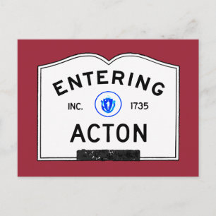 Eingabe von Acton Postkarte