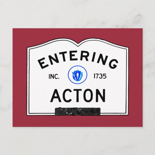 Eingabe von Acton Postkarte (Vorderseite)