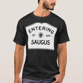 Eingabe von Saugus Massachusetts Stadtrundsichtzei T-Shirt