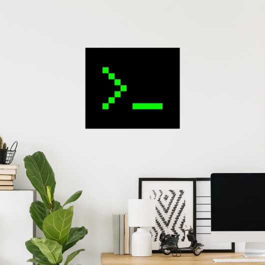 Eingabeaufforderung für den Text alter Schule Poster (Heimbüro)