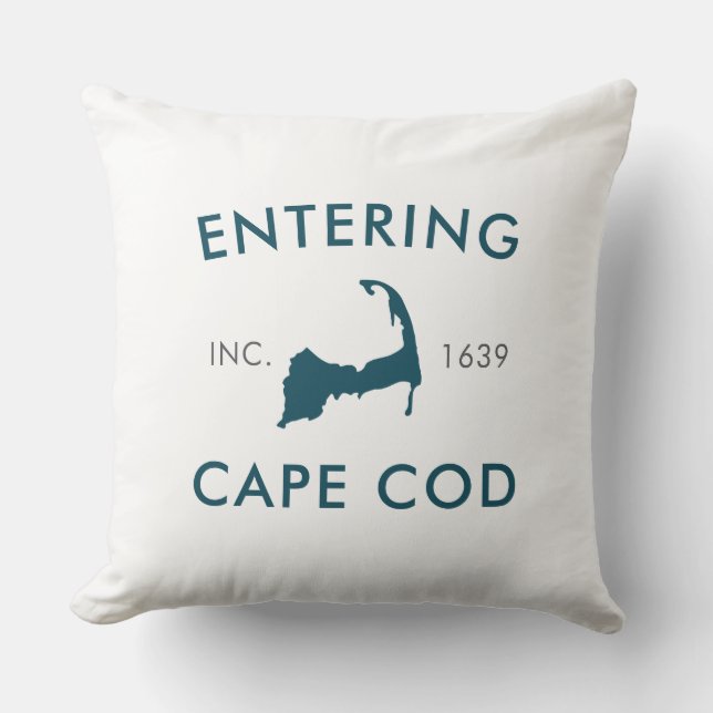 Eingang Cape Cod Est 1639 Kissen (Vorderseite)
