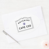 Eingang Cape Cod MA-Zeichen Ovaler Aufkleber (Umschlag)