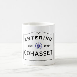 Eingang COHASSET MASSACHUSETTS Street Sign Coffee Kaffeetasse