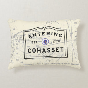 Eingang COHASSET MASSACHUSETTS Street Sign Decora Dekokissen