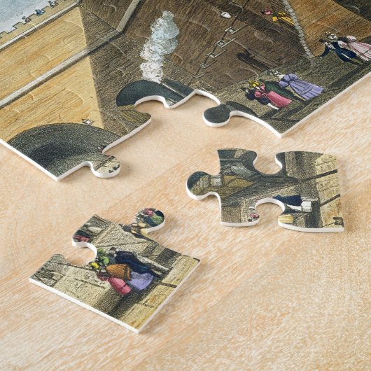 Eingang der Eisenbahn am Rand-Hügel, Liverpool, p Puzzle (Seite)