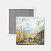 Eingang der Eisenbahn bei Edge Hill, Liverpool, p Magnet (Vorderseite/Rückseite)