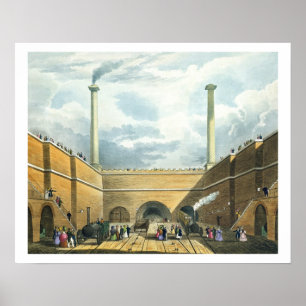 Eingang der Eisenbahn bei Edge Hill, Liverpool, p Poster