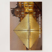 Eingang der Glaspyramide zum Louvre Museum, Paris, Puzzle (Vertikal)