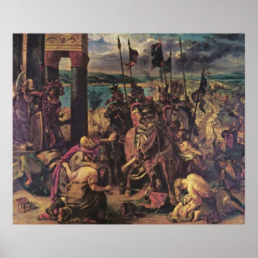 Eingang der Kreuzfahrer in Konstantinopel Poster (Vorne)