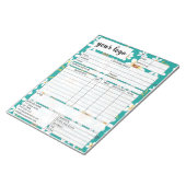 Eingang des Formulars für den geschäftlichen Verka Notizblock (angewinkelt)