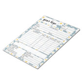 Eingang des Formulars für den geschäftlichen Verka Notizblock (angewinkelt)