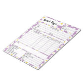 Eingang des Formulars für den geschäftlichen Verka Notizblock (angewinkelt)